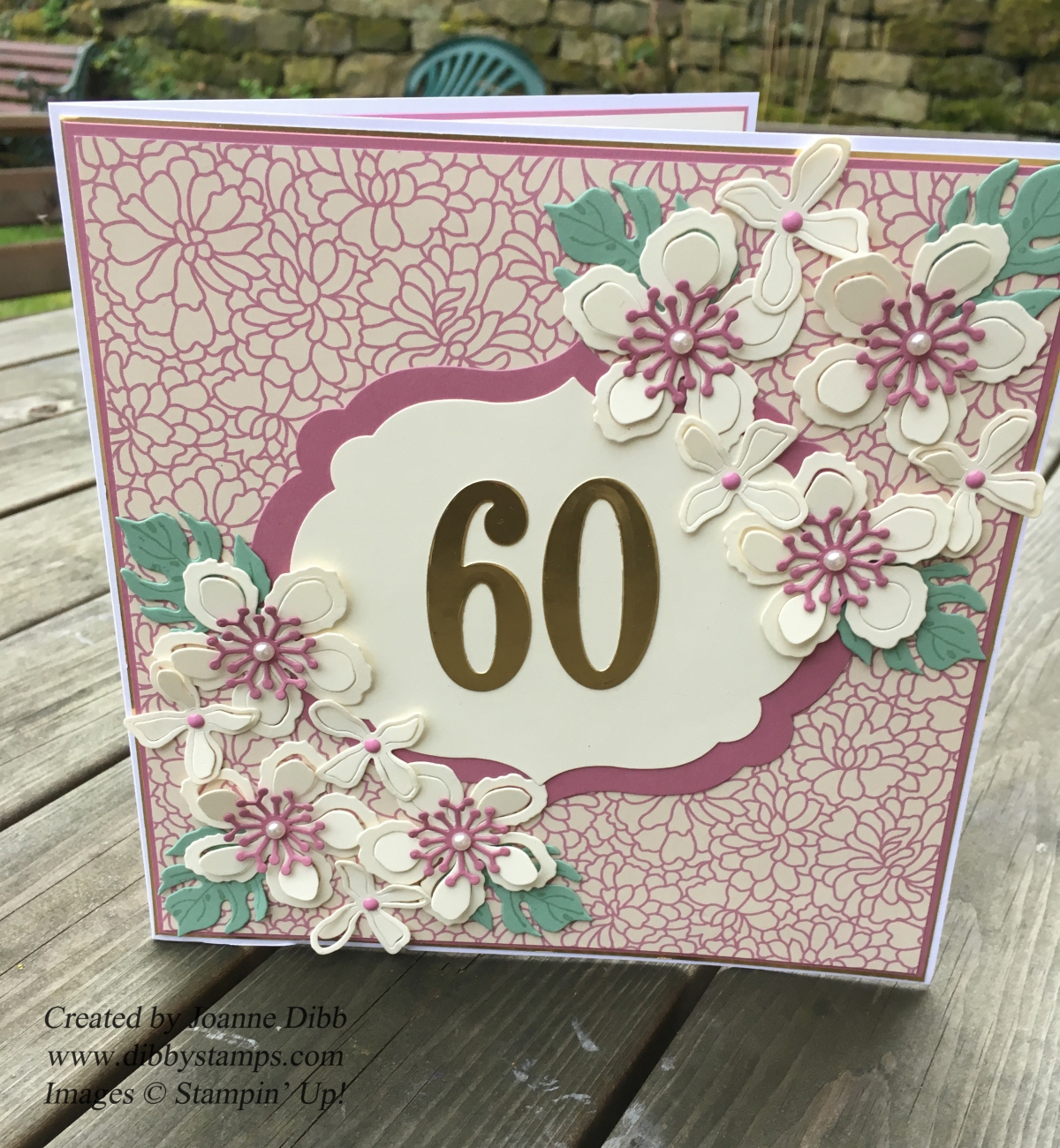 Mum’s 60th Birthday Card featuring Botanical Blooms