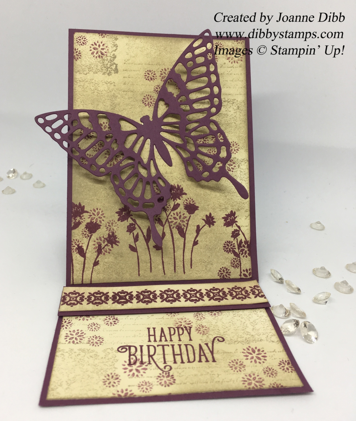 Vintage Butterfly Easel Card