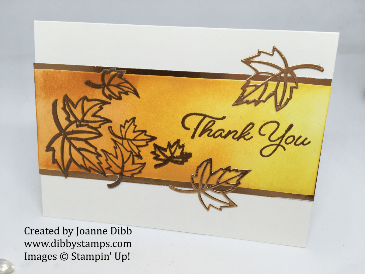 Copper Leaves Thank You Card with Blended Seasons&nbsp;Bundle