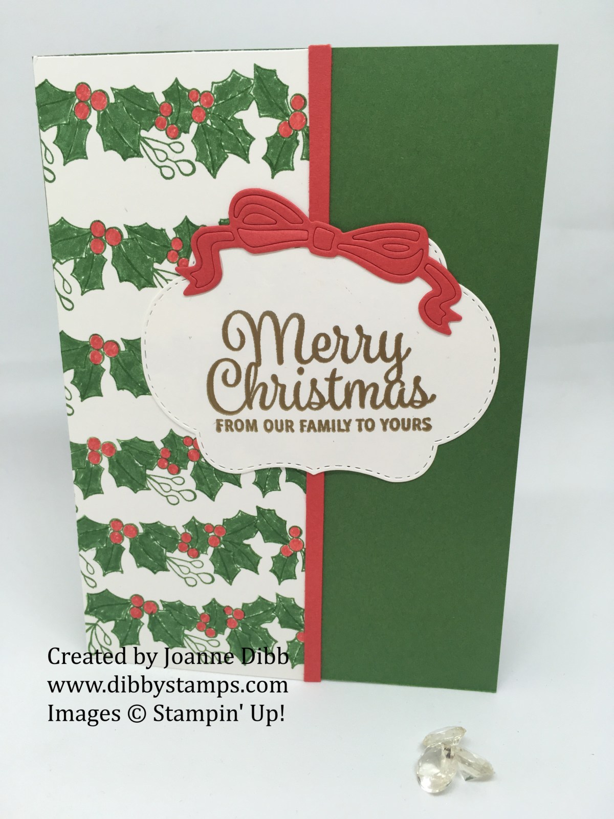 Holly Berry Background Card with Blended&nbsp;Seasons