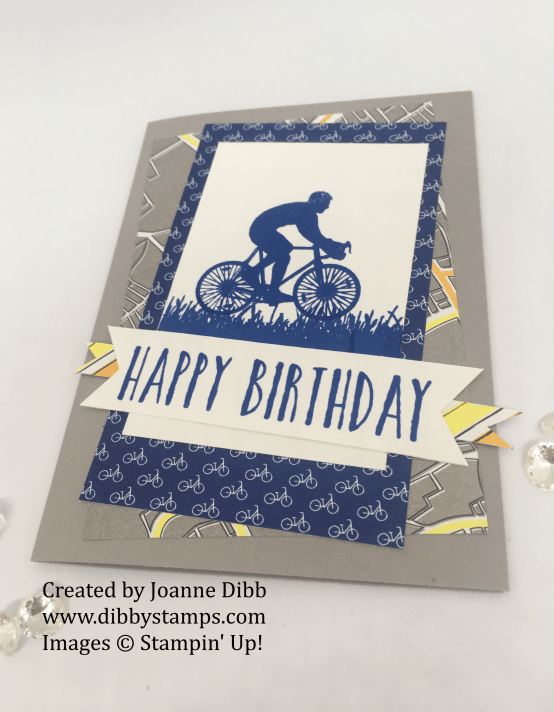 bushell birthday bike card flat