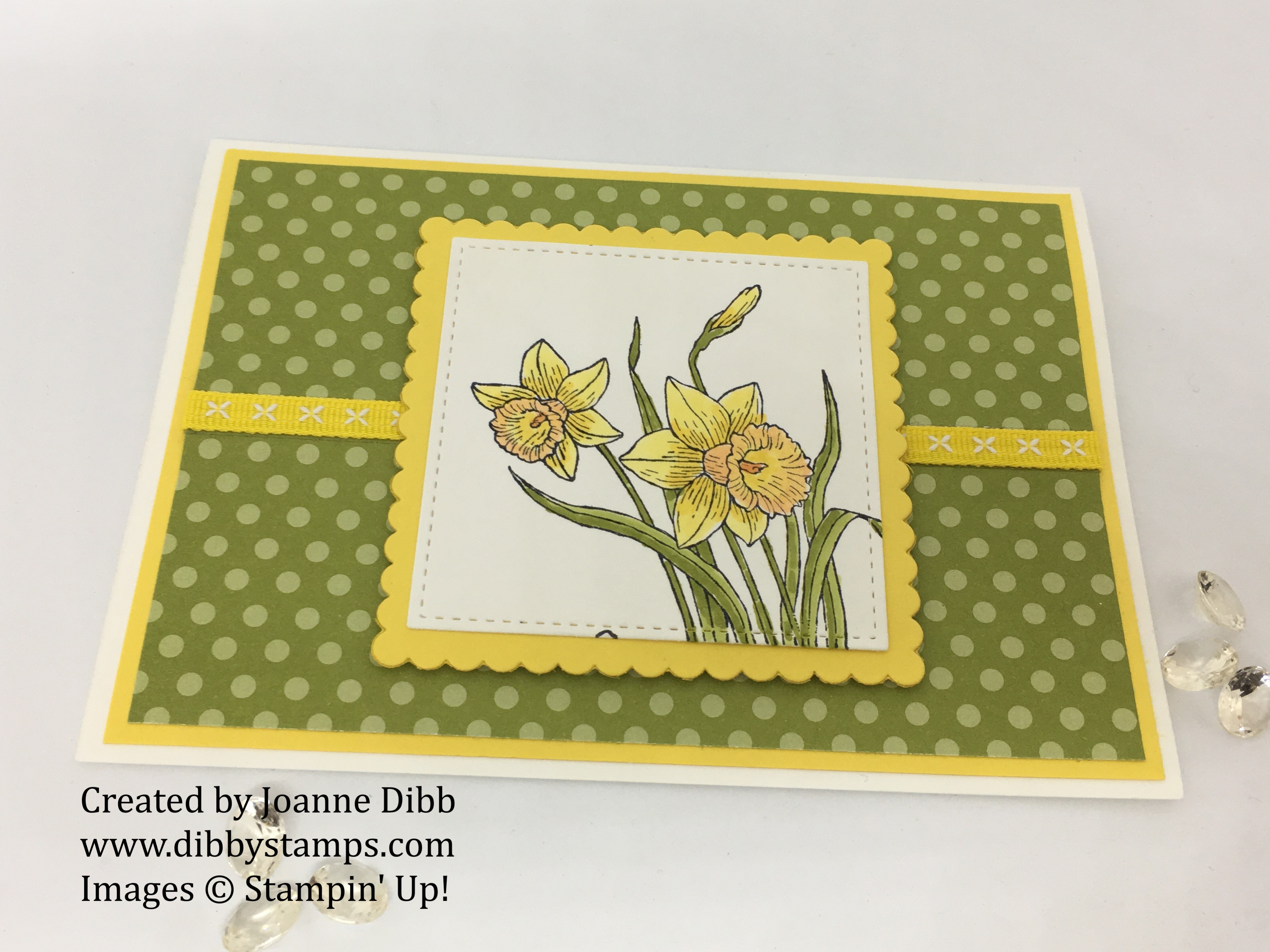 you're inspiring daffodil card flat