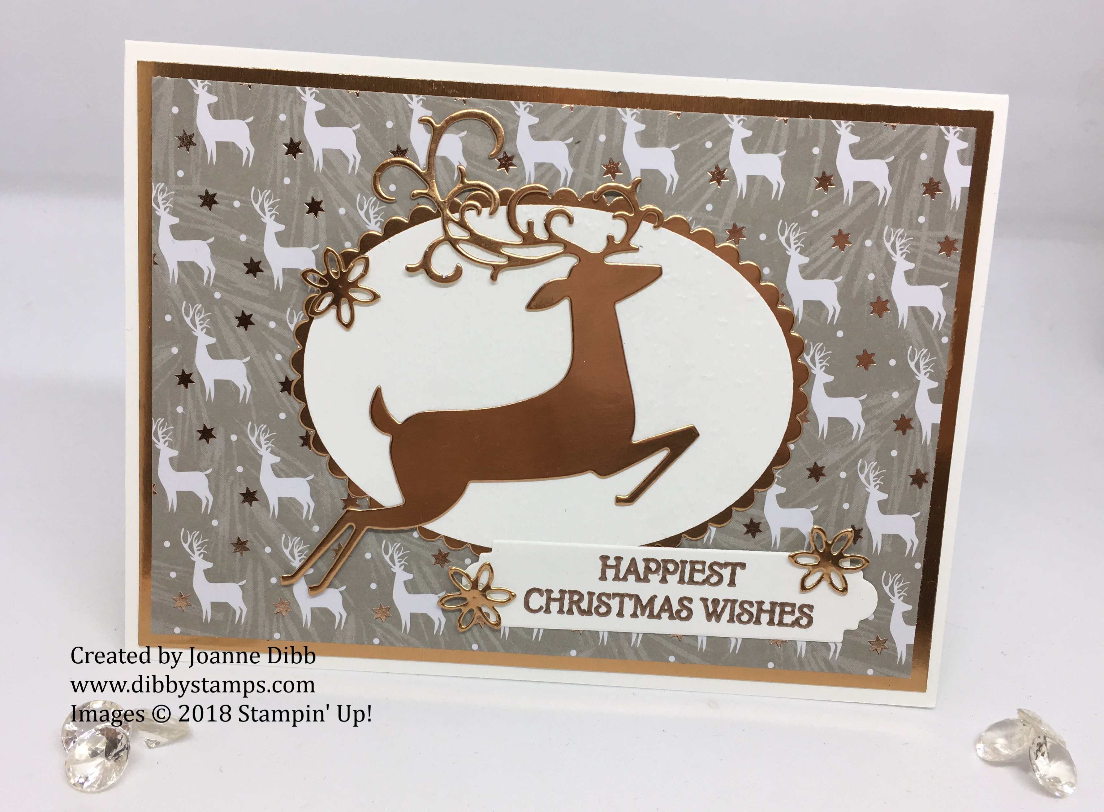 copper deer card