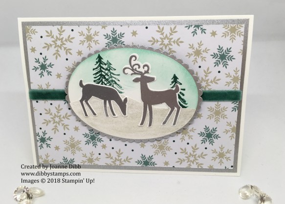 Silver deer card