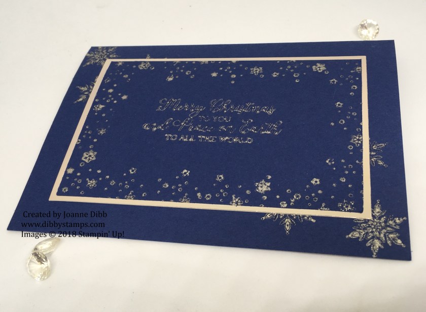 Champagne Shimmer Snowflake card flat