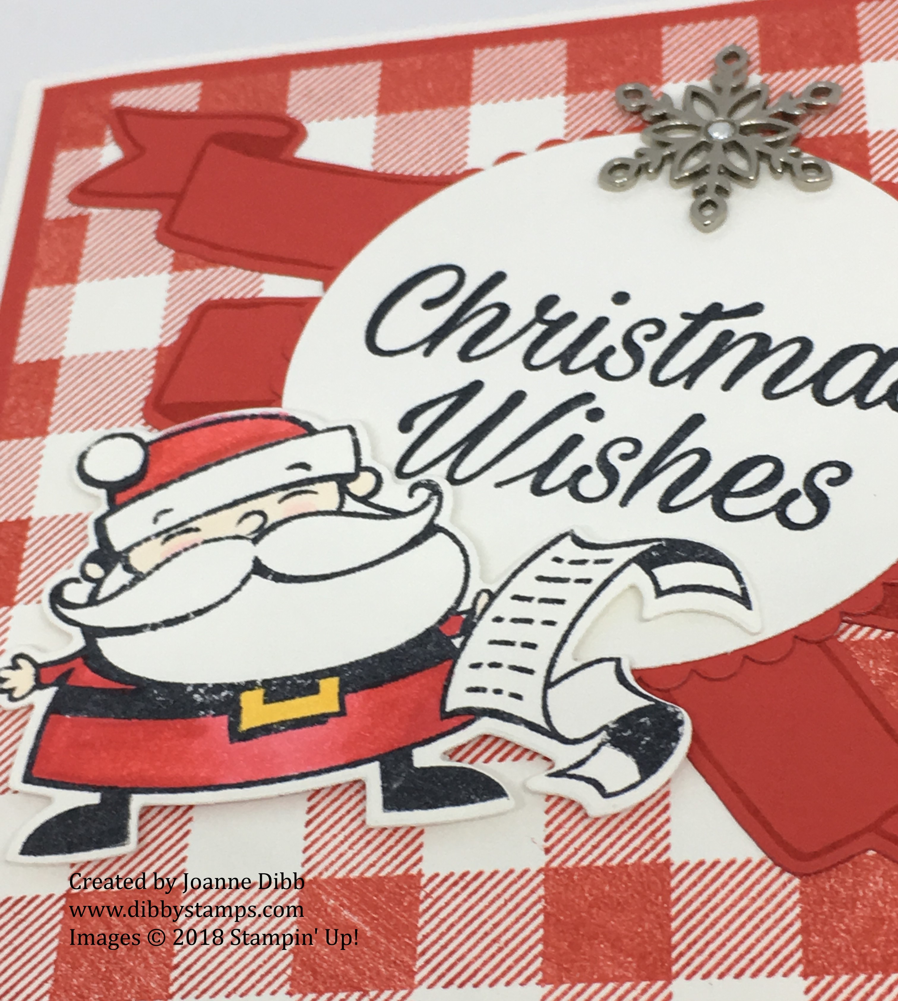 Poppy Parade buffalo Santa card close up