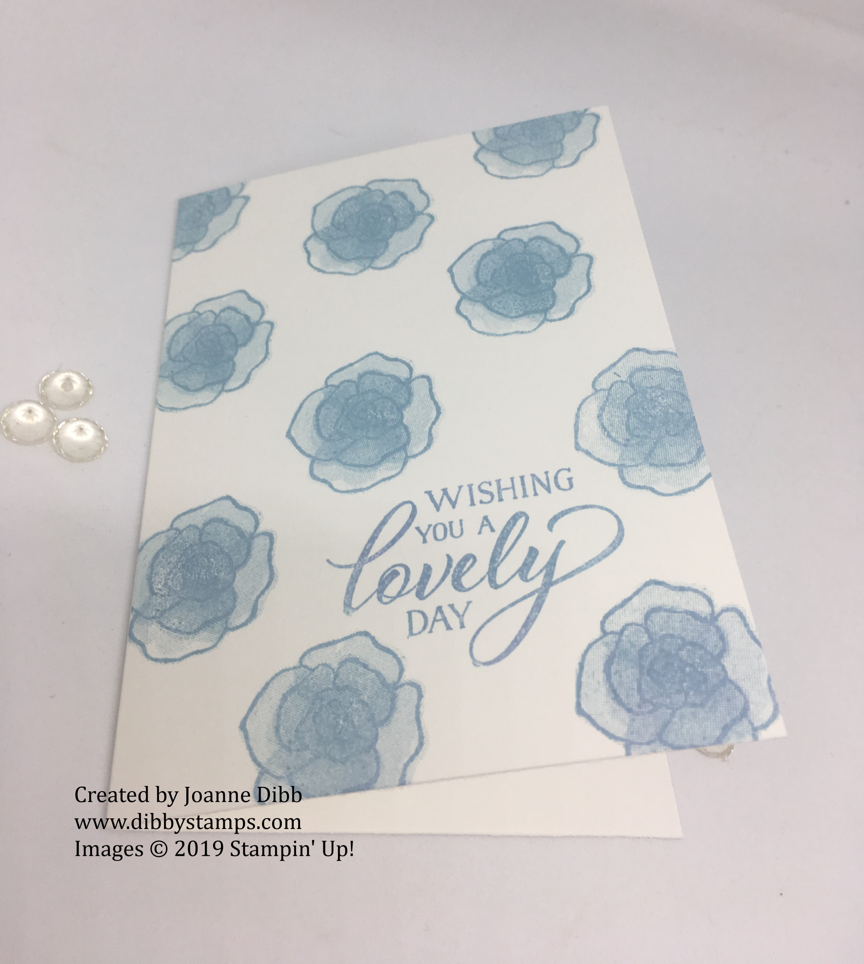 balmy blue forever lovely simple card flat