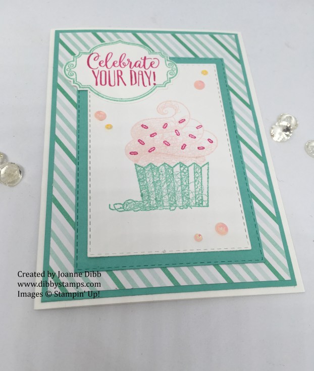 coastal cabana cupcake card flat