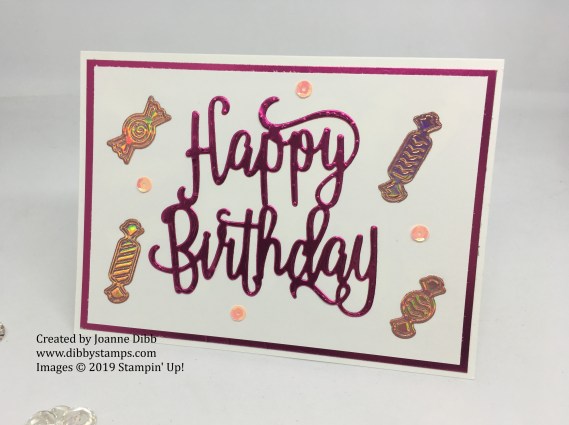 Foiled Happy Birthday Card -loveley lipstick
