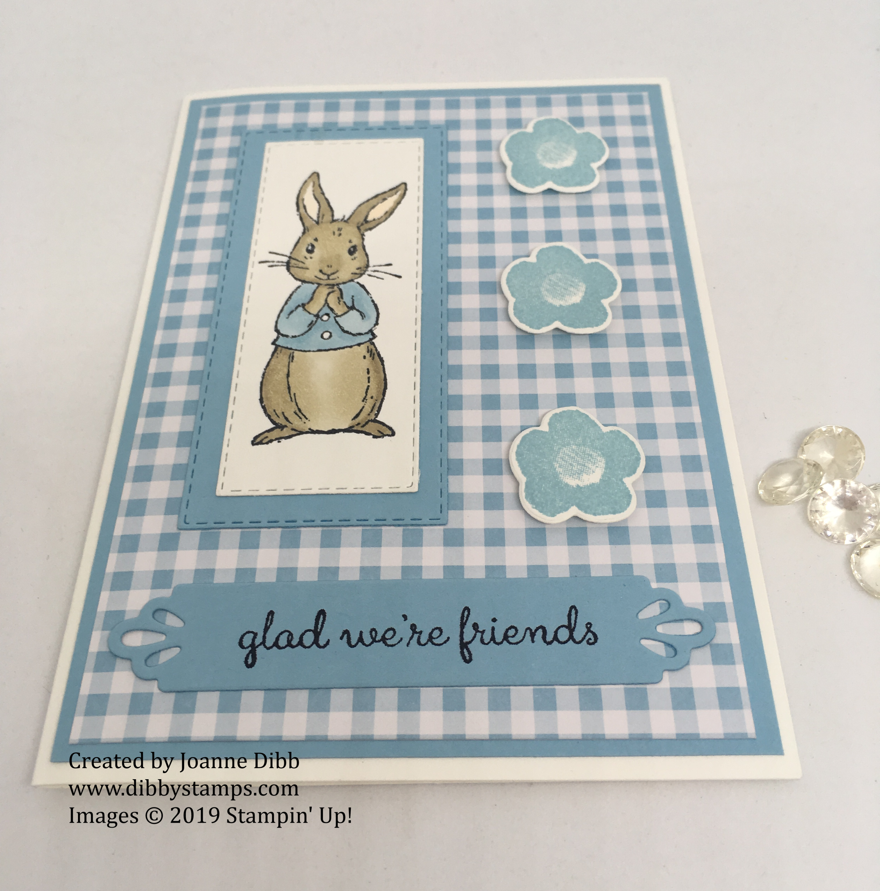 peter rabbit inspired card with fable friends - flat