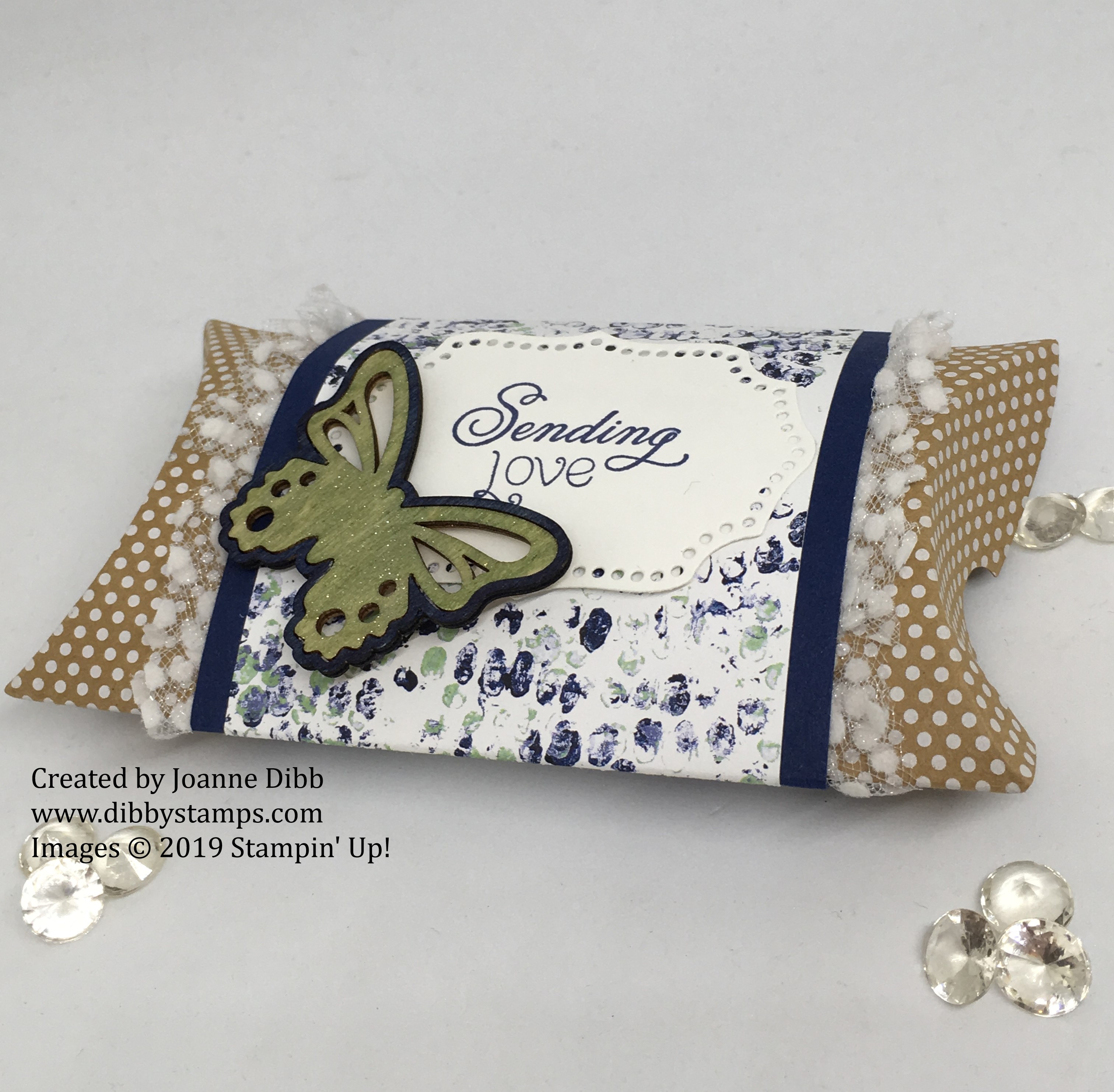 Polka Dot Pillow Box flat