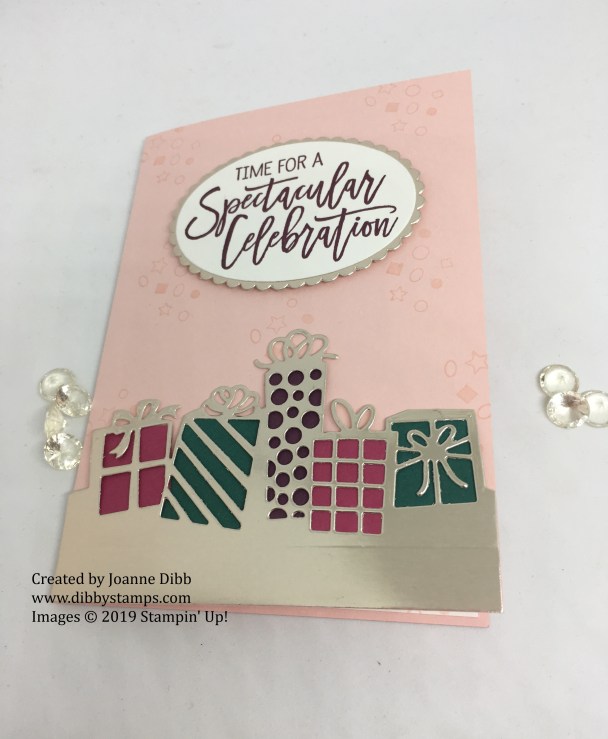 Powder Pink Parcel Birthday Card - flat