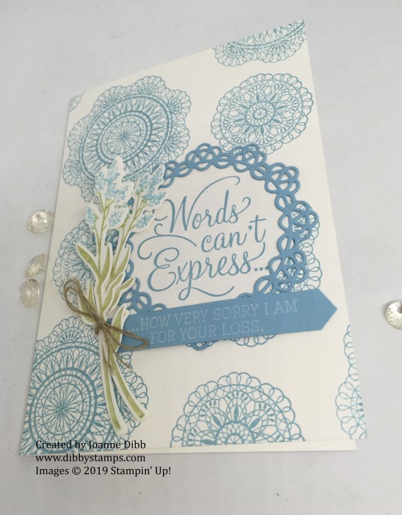 Sympathy Card with Dear Doily - flat