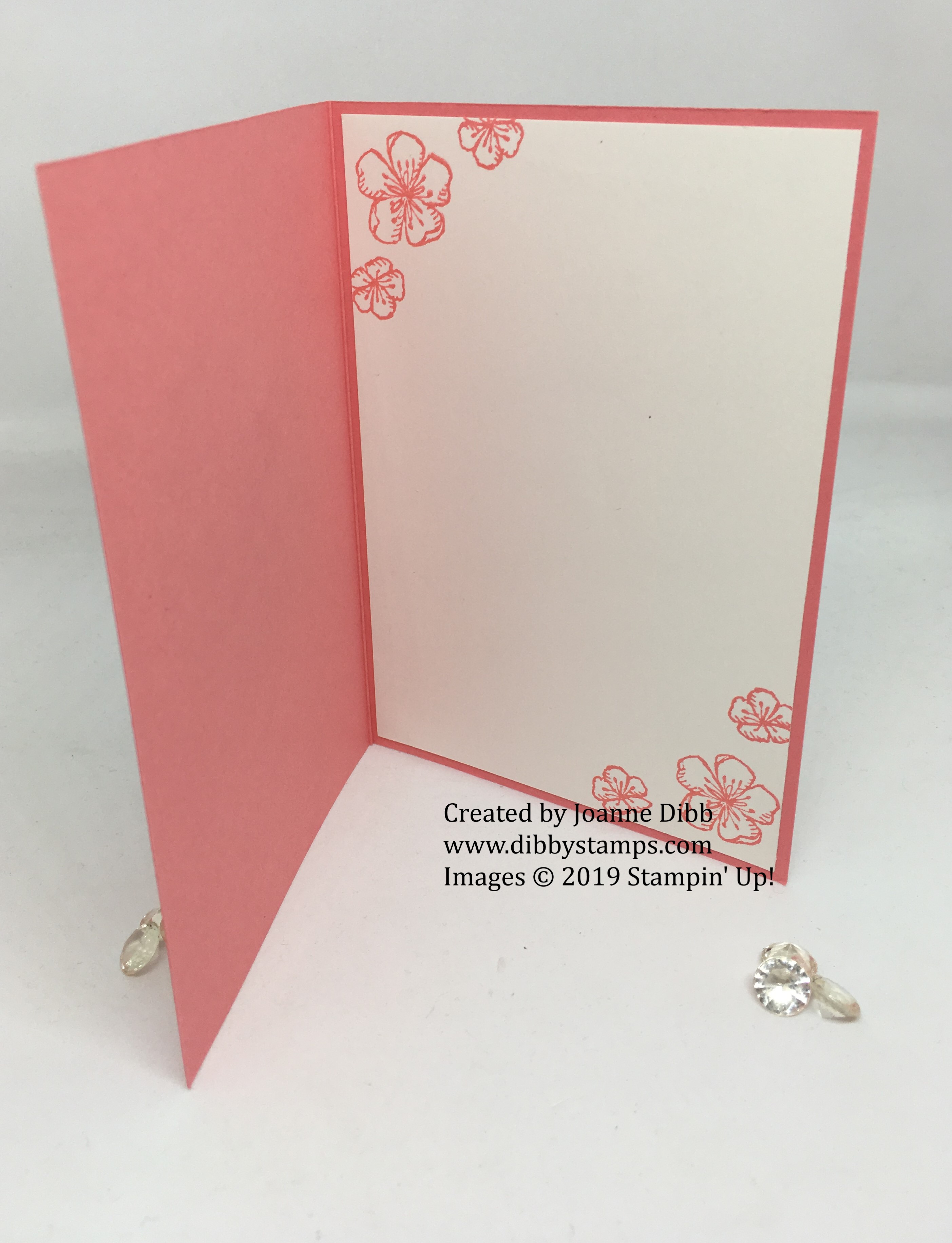 Flirty Flamingo Free as a Bird card - inside