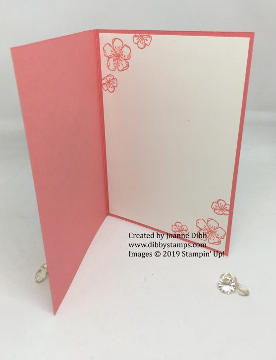 Flirty Flamingo Free as a Bird card - inside