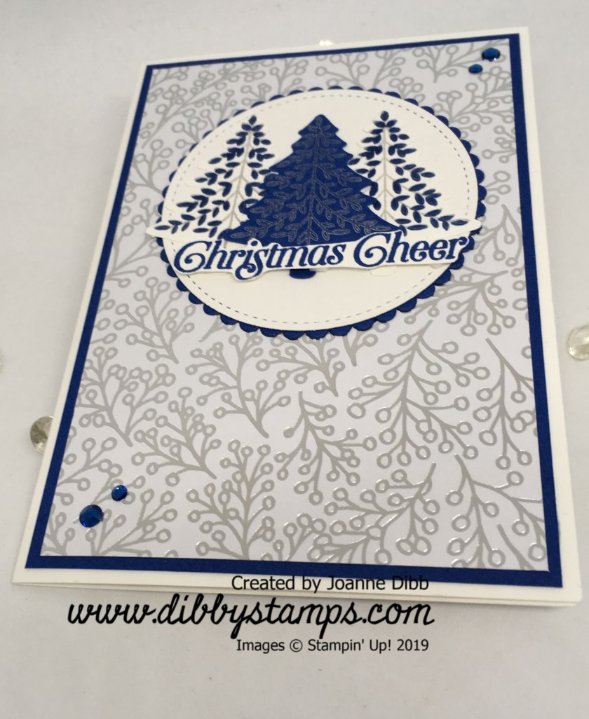 Blueberry Bushell Christmas Tree Card flat