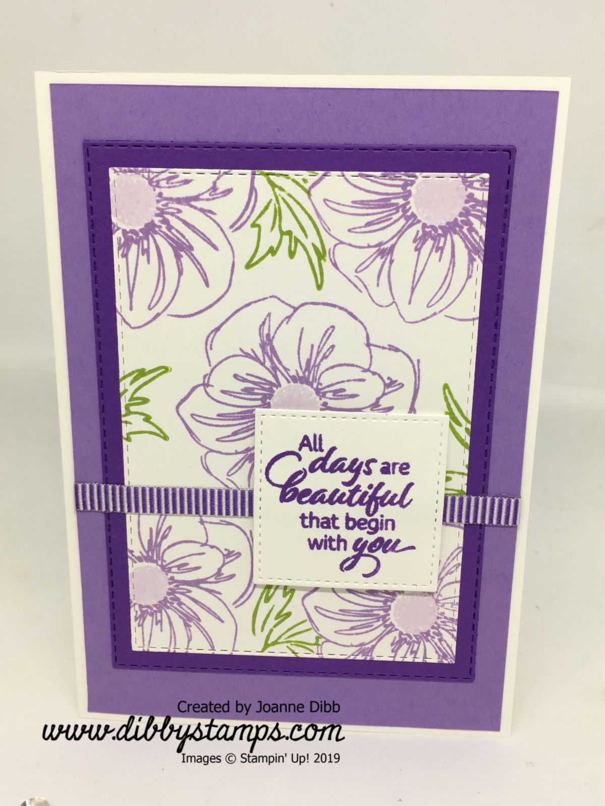 Purple Floral Essence Card