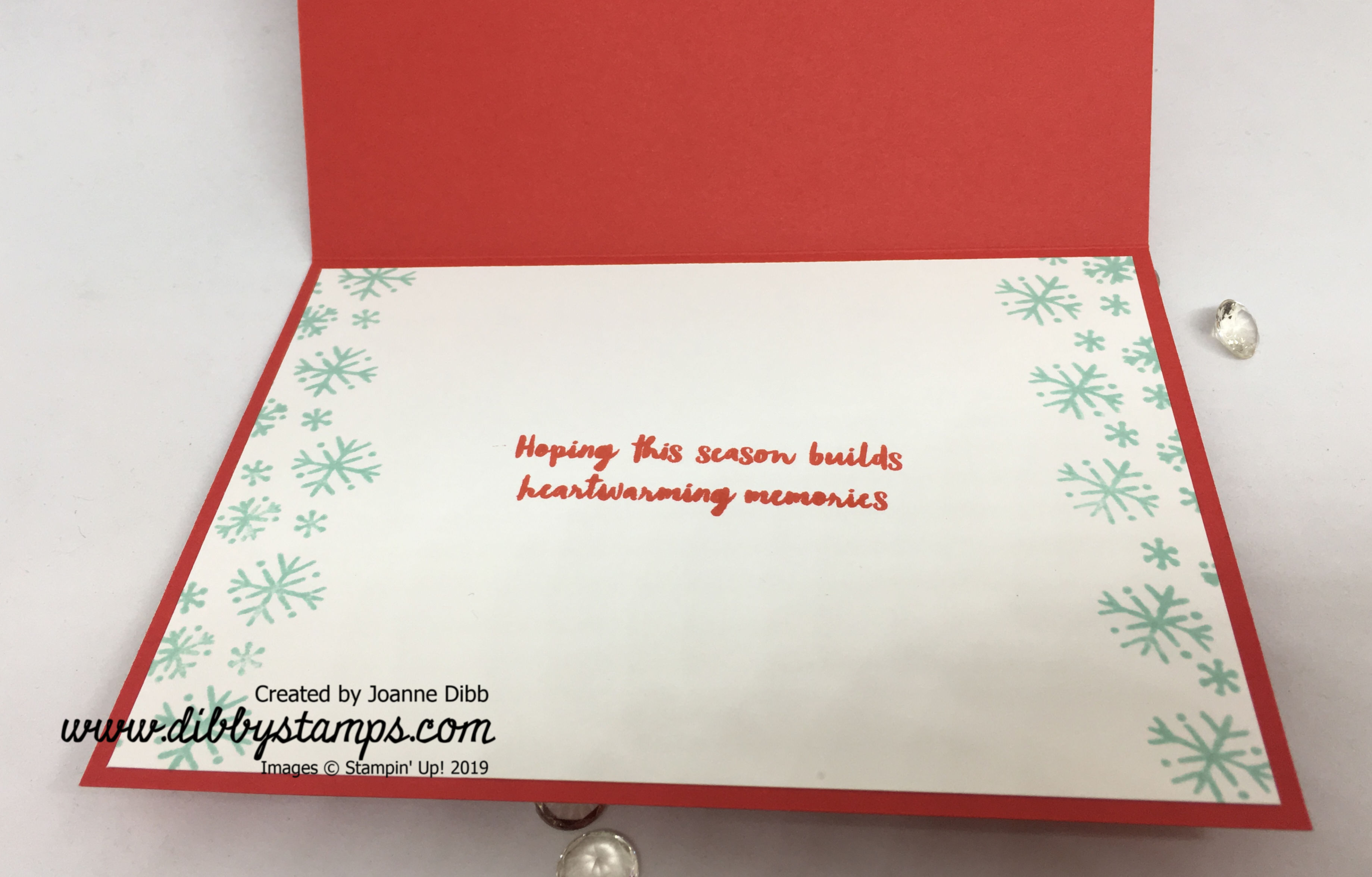 Simple Snowman Card - Inside