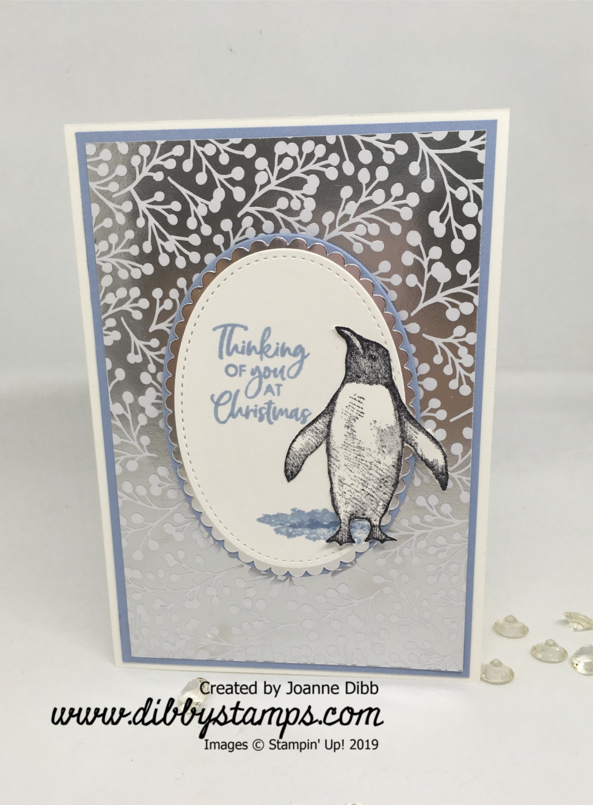 Thinking of You Christmas Penguin Card