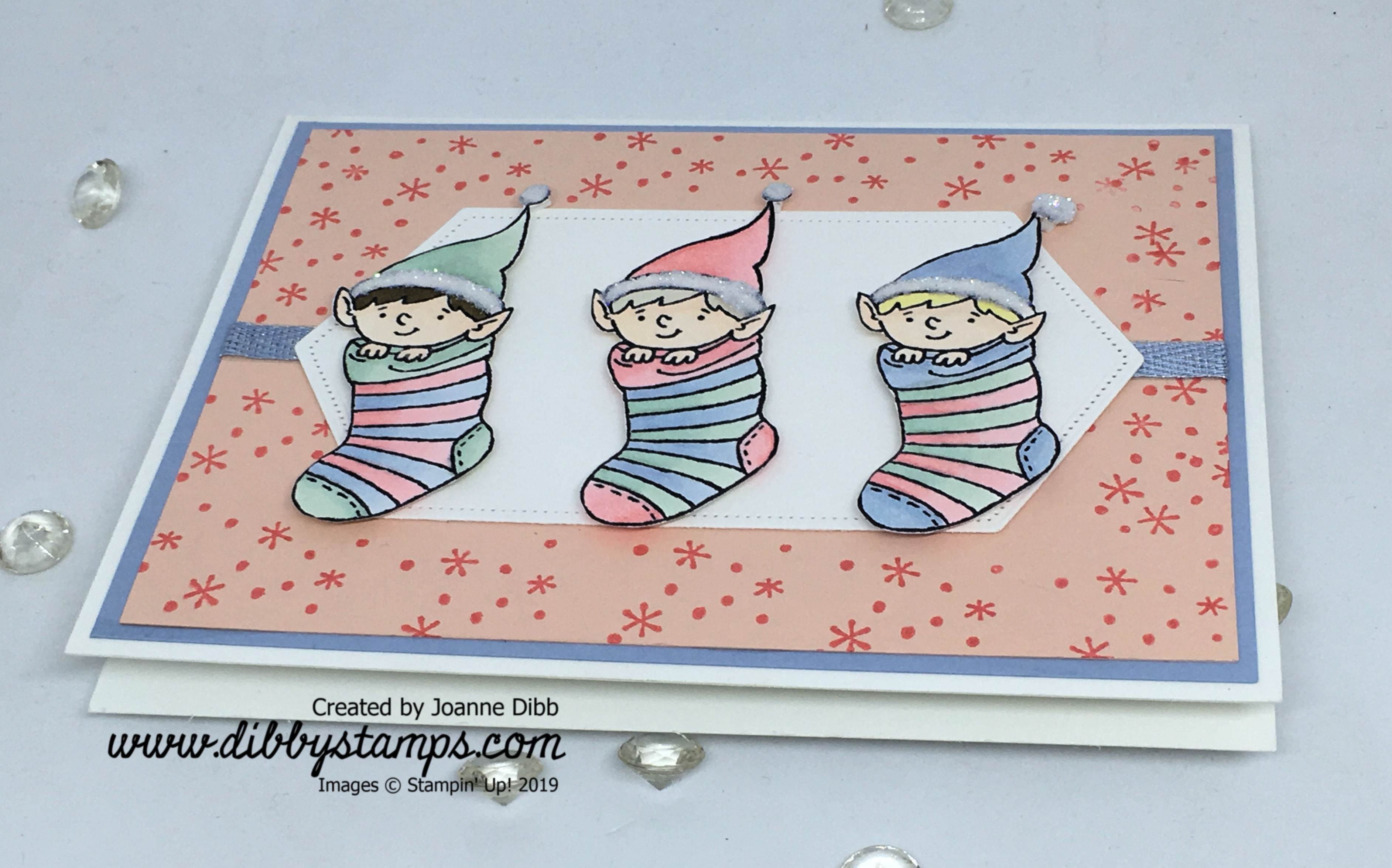 Three Little Elves Card flat