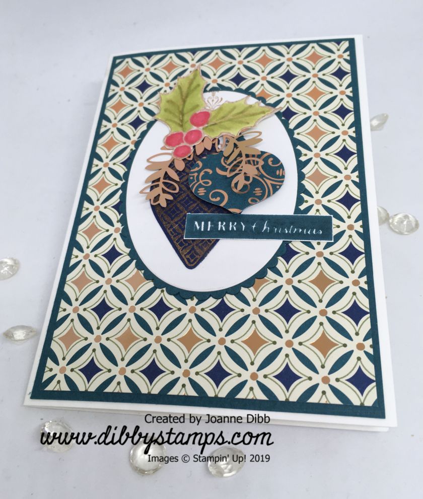 Christmas Baubles Card - flat