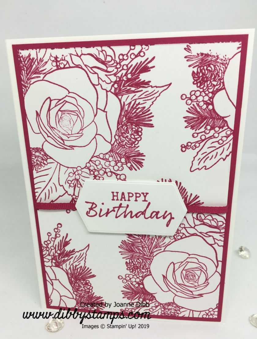 Christmas Rose Lovely Lipstick Birthday Card