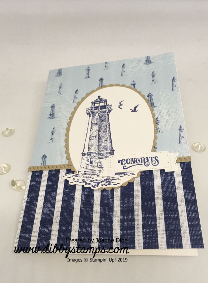 Congrats Lighthouse Card - flat