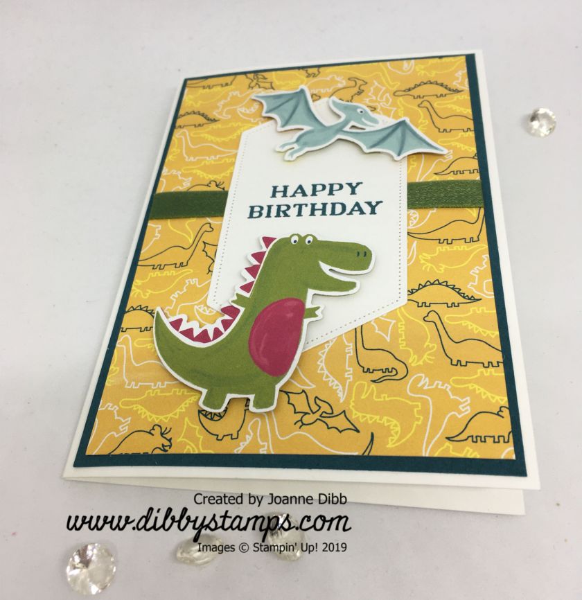 Dino Diecut Card - flat