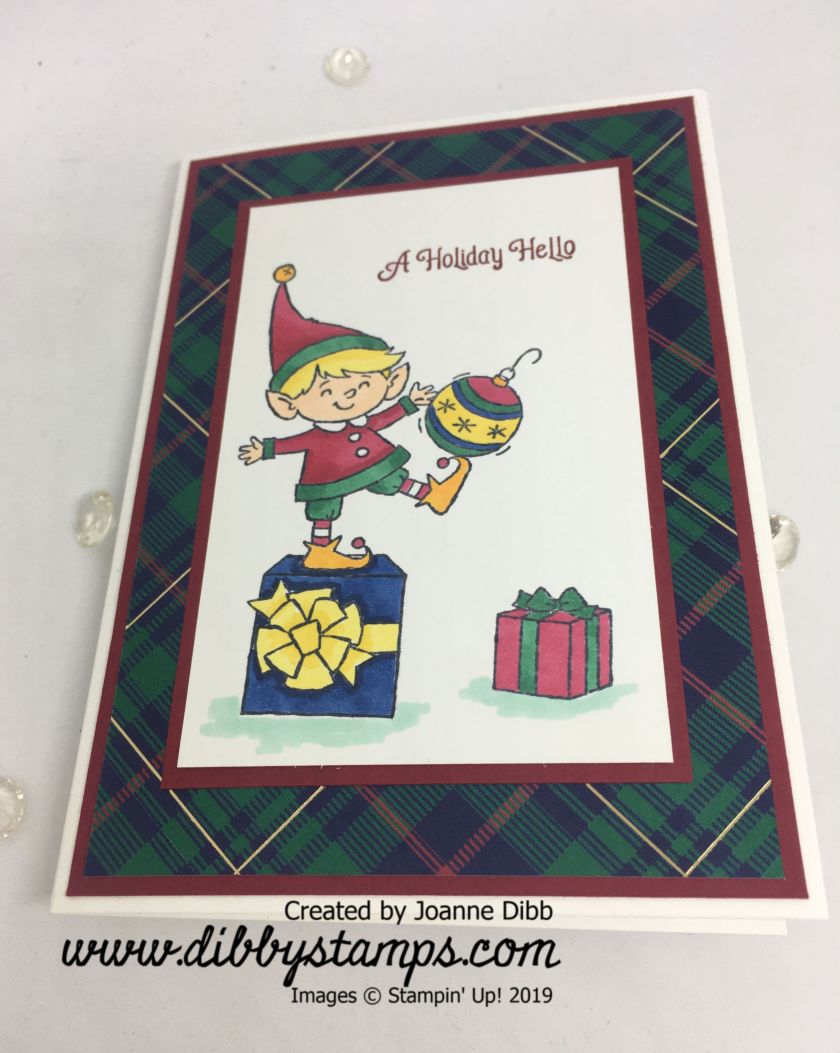 elfie holiday hello card - flat