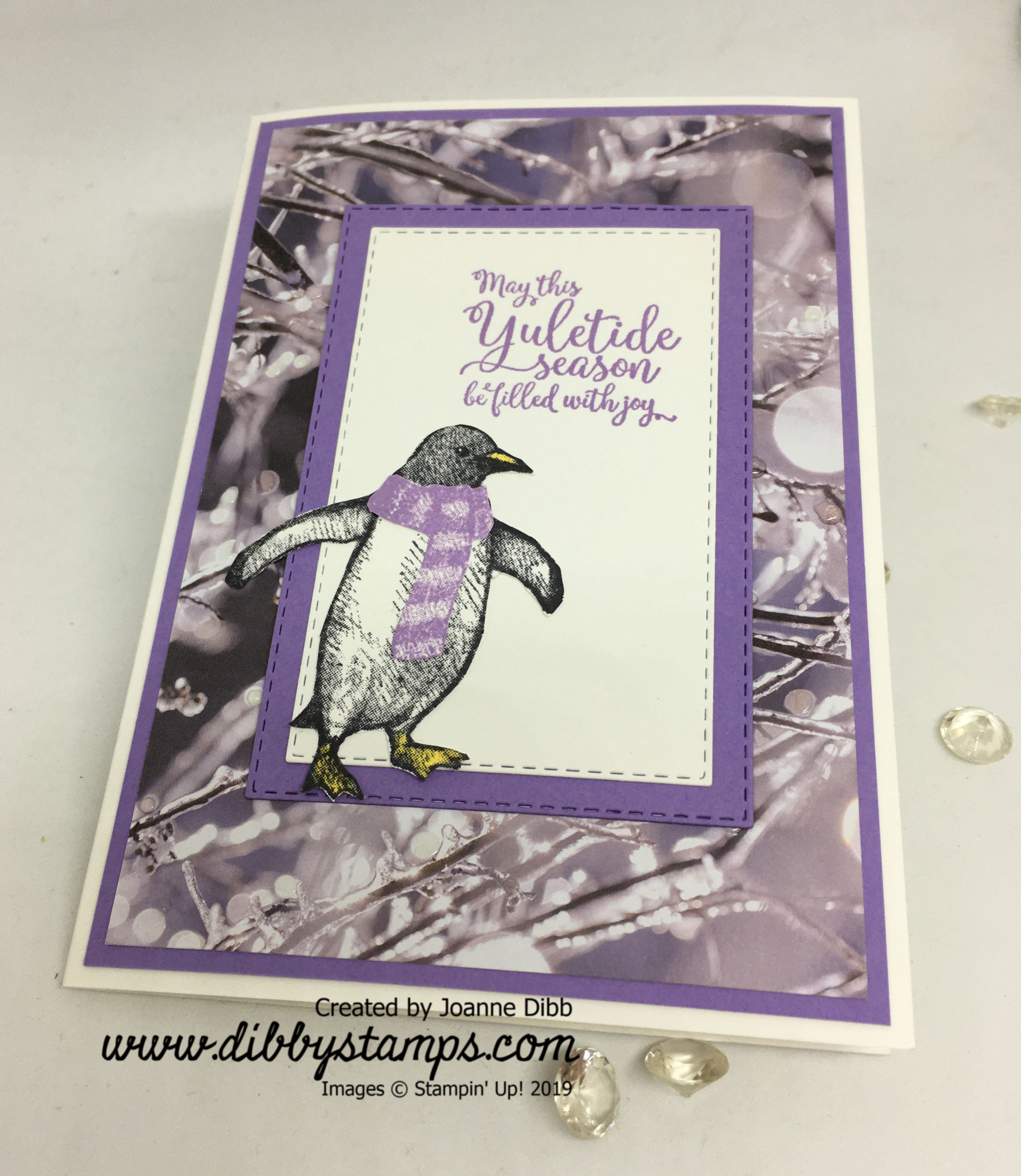 Frosty Penguin Card - flat