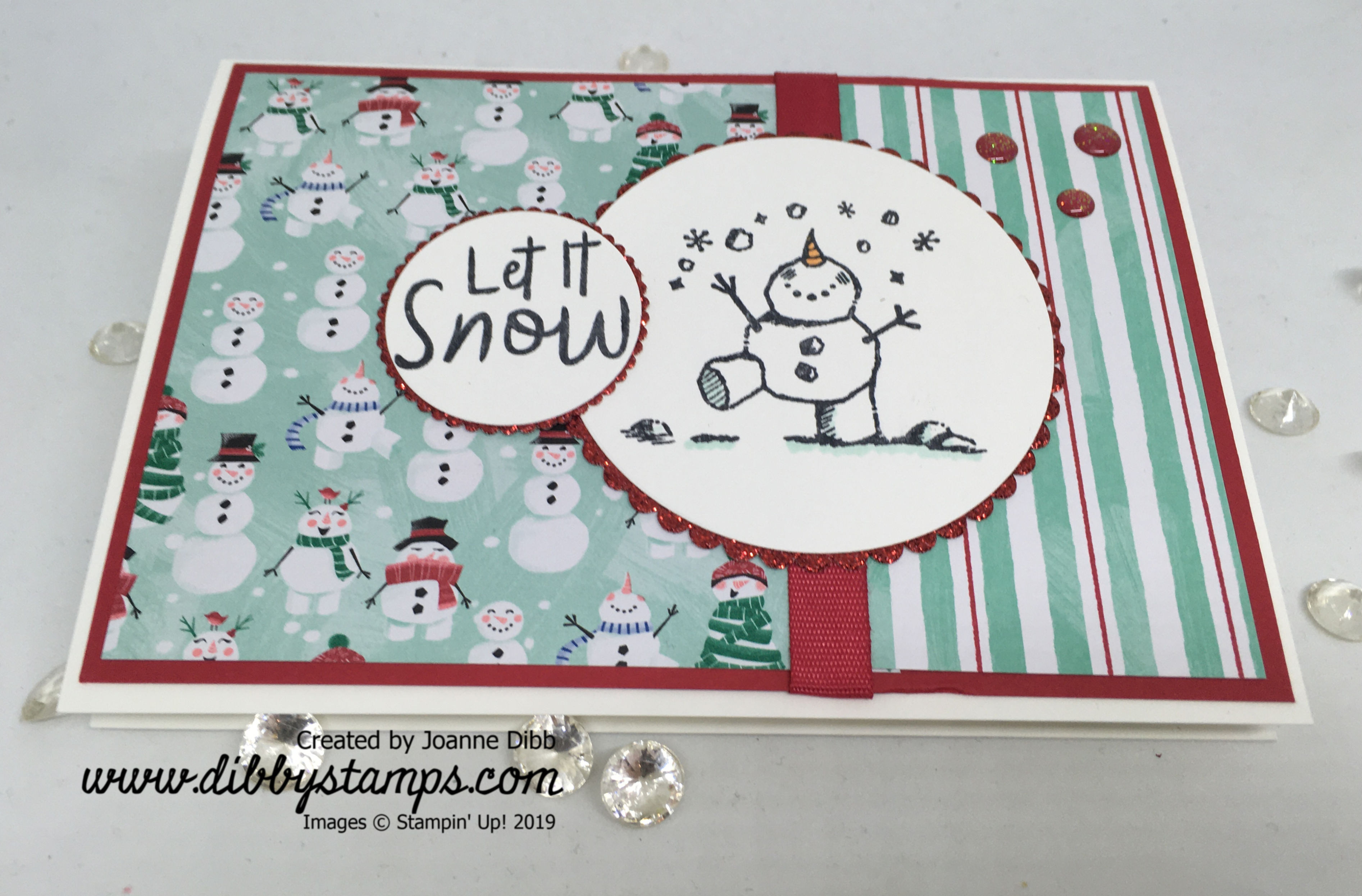 Let It Snow-Man Card - flat