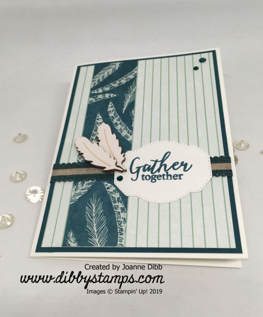 Pretty Peacock Gather Togther Card - flat