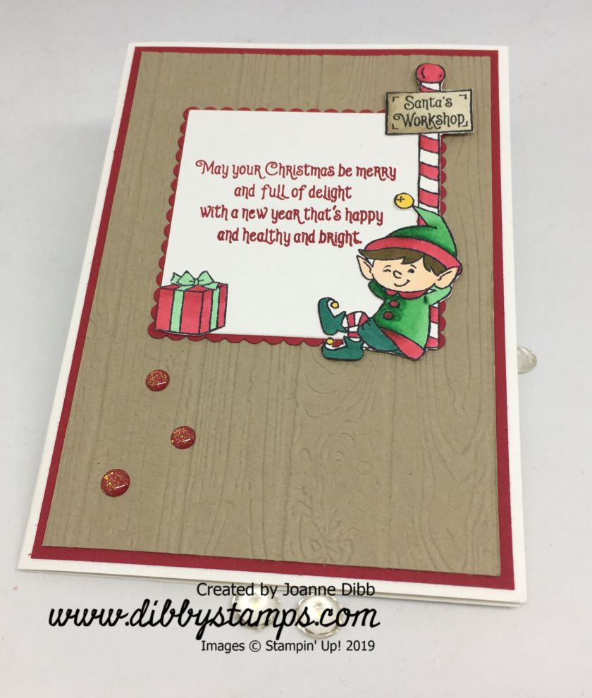 Santa's Workshop Elf Card - flat