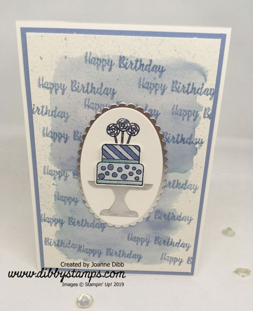 Seaside Spray Watercolour Cake Card