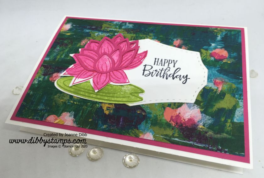 Lovley Lily Pad Birthday card - flat