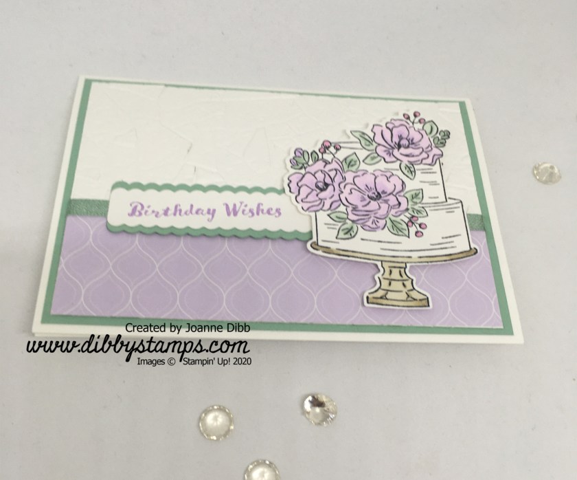 Purple Posy Floral Birthday Card - flat