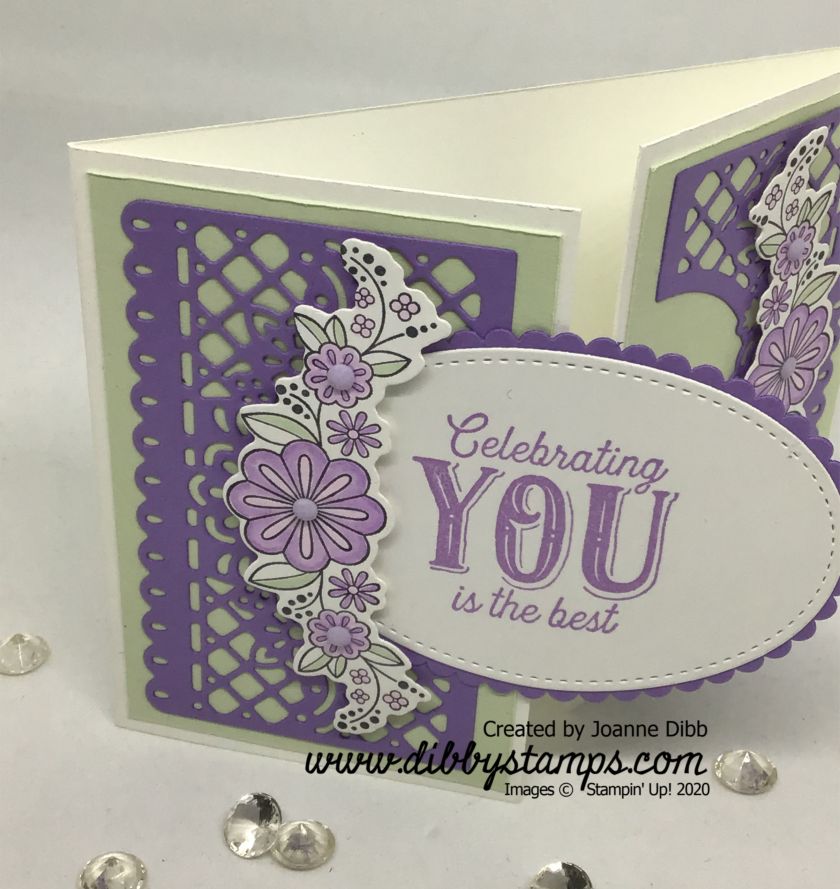 Floral Birthday Jubilee Card- close up