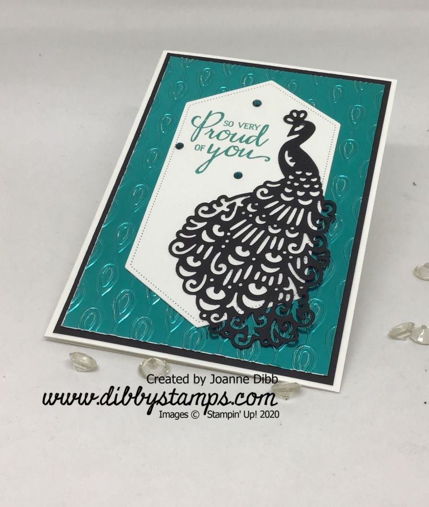 Proud of You Peacock Card - flat