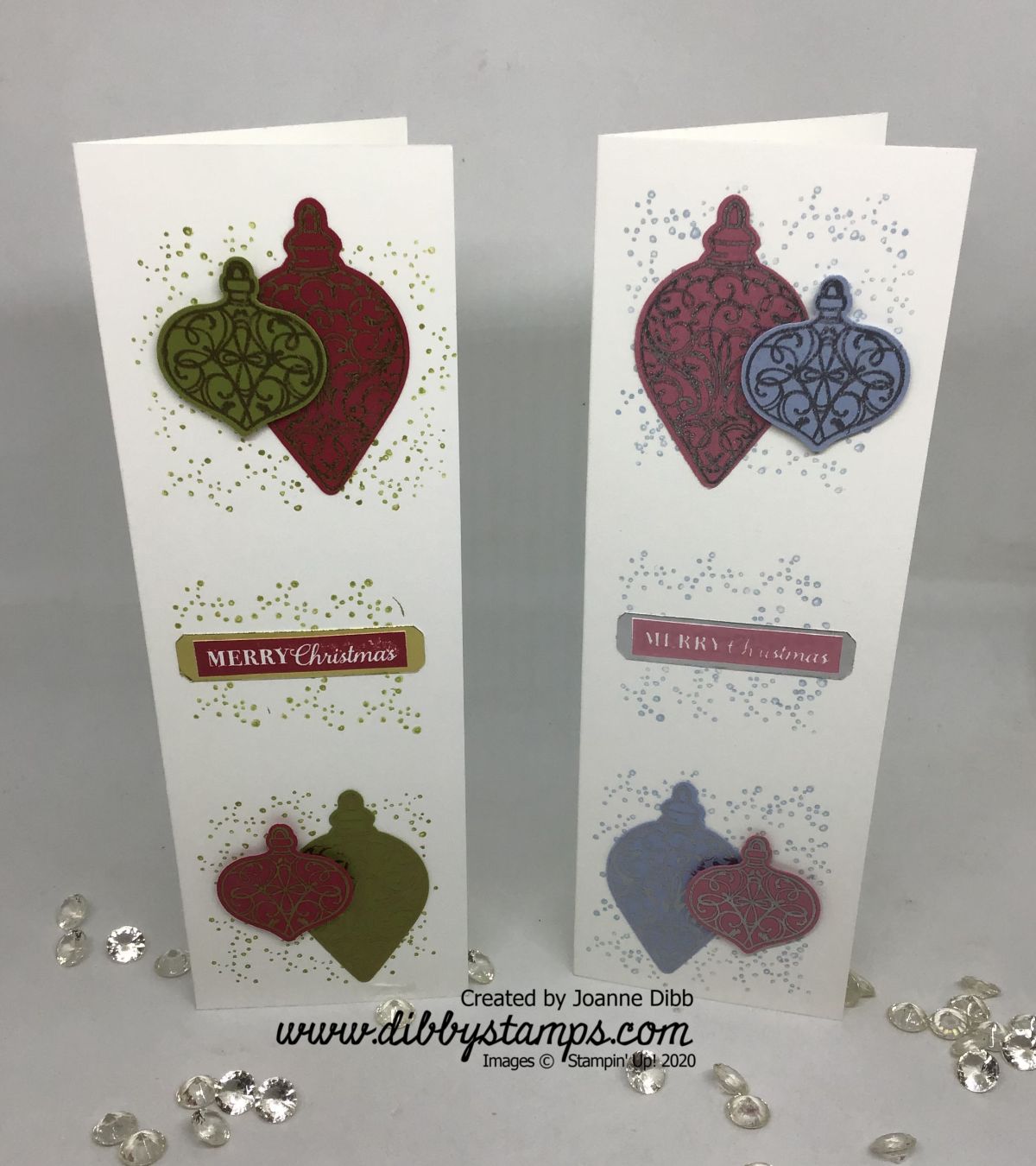 Christmas Gleaming Bauble Card Duo