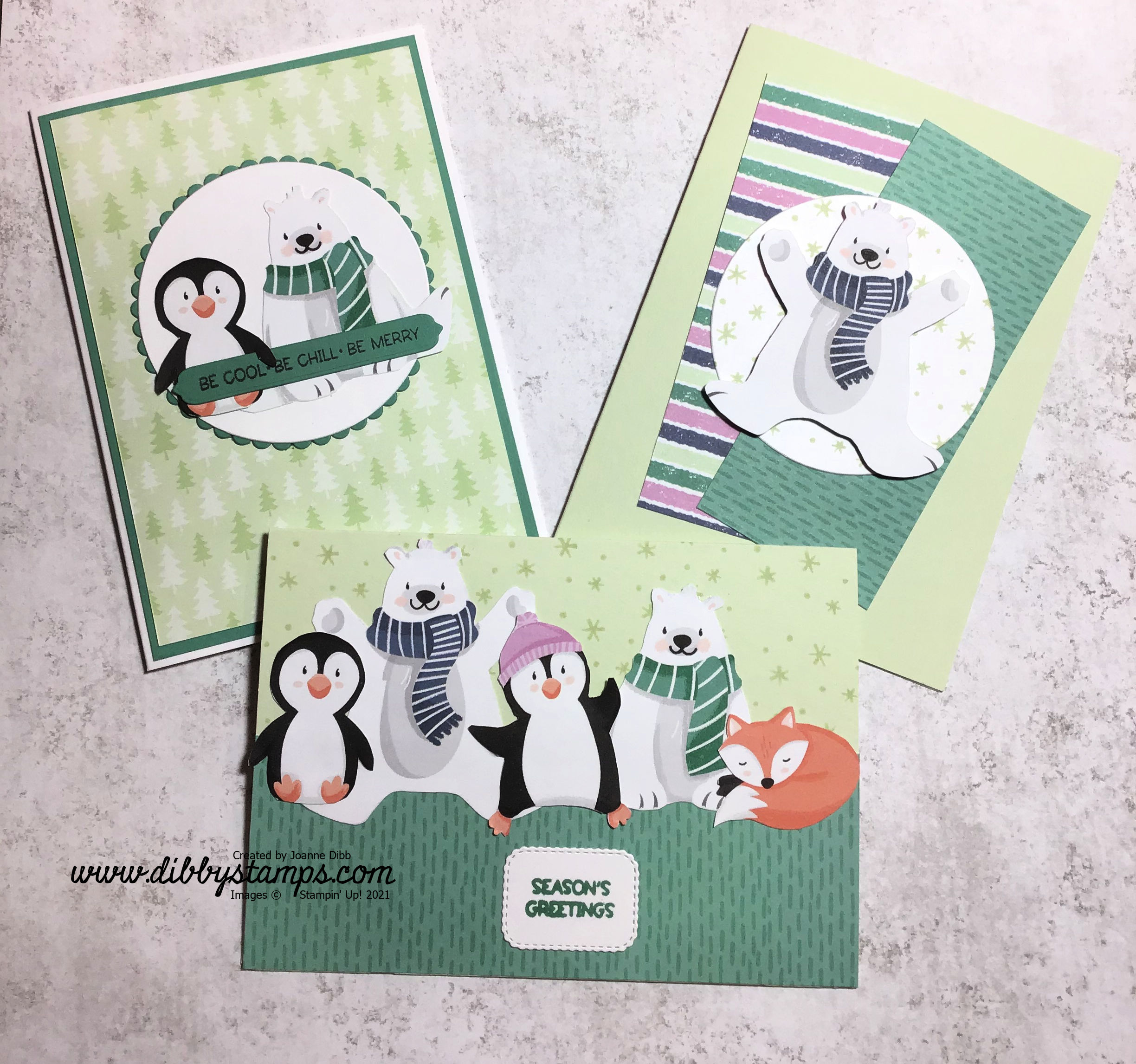 Three Card Thursday: Penguin Playmates – Dibby Stamps